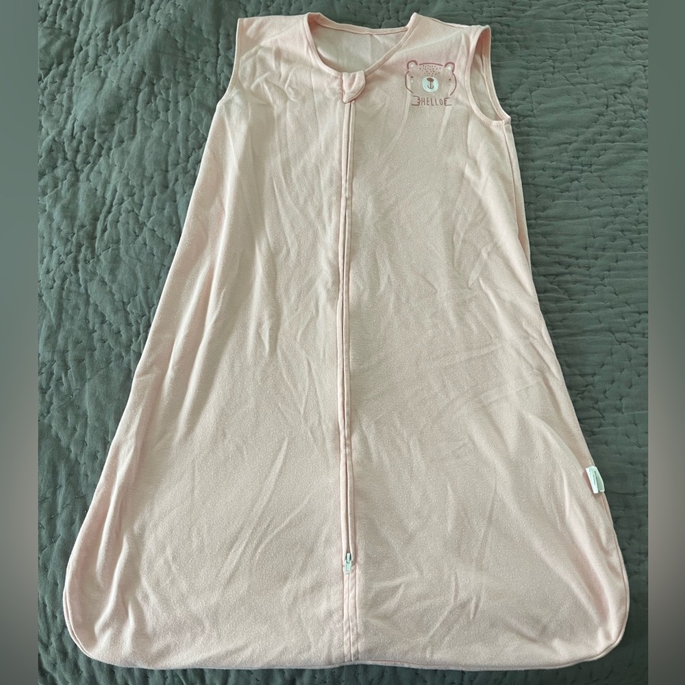 Duomiaomiao Light Pink Hello Bear Lightweight Sleep Sack Zippered 12-18 Months L